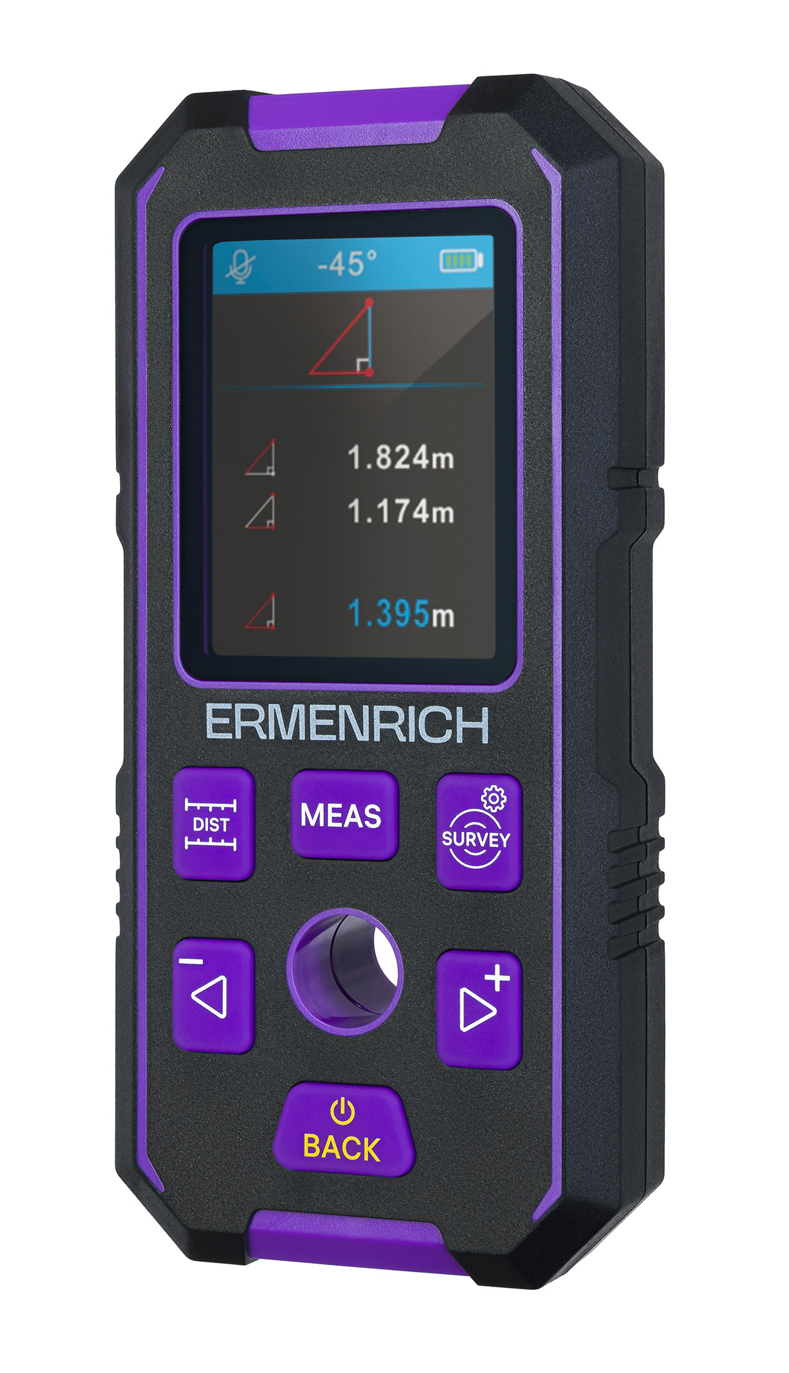 Детектор скрытой проводки Ermenrich Ping SM90, фиолетовый