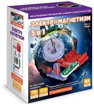 Исследовательский набор-конструктор ND Play «Электромагнетизм 5 в 1» 6+, изображение 1
