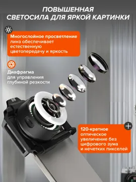 Микроскоп для телефона с подсветкой Levenhuk Kelvin TMC20, изображение 24