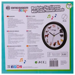 Часы настенные Bresser Junior, 25 см, с животными, изображение 10
