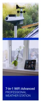 Метеостанция Explore Scientific «7 в 1» Wi-Fi, профессиональная, черная, изображение 5