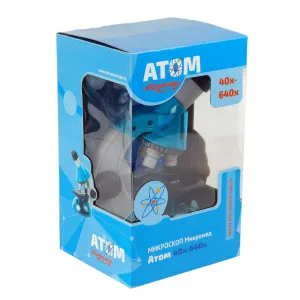 Микроскоп Микромед «Атом» 40–640x, лазурь, изображение 7